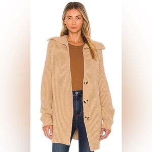 Free People Beige Knit Cardigan